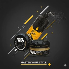Nishman 07 Saç Şekillendiric Ultra Sert Parlak Wax 100 ml x 3 Adet/ + 400 ml Tuzsuz Şampuan Hediye