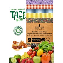 Doğal Balmumu Gıda Saklama Bezi Seti, 5 Parça, Çevre Dostu ve Sağlıklı