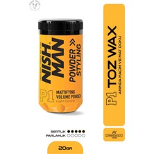Nishman Saç Şekillendirici Toz Wax P1 / Oynanabilir Yapı / Kalıcı Saç Parfümü Içerikli - 20 gr