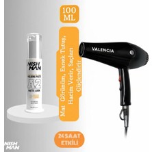 Nishman Saç Şekillendirici Ultra Mat P0MPALI Wax A2 - 100 ml 10 Adet/ + Fön Makinası Hediye