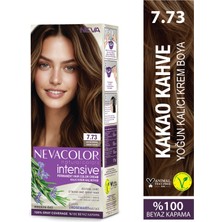 Intensıve 7.73 Kakao Kahve  Kalıcı Krem Saç Boyası Seti