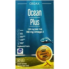 Orzax Plus Omega 3 1200 mg 50 Kapsül Limon Aromalı Yüksek Omega 3 İçeren Takviye Edici Gıda