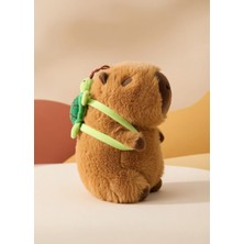 EFA Kapibara Peluş Oyuncak Kaplumbağa Çantalı Sevimli Capybara 25 cm