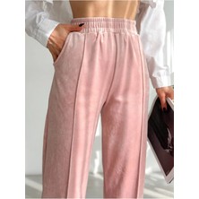 Win Moda Kadın Kadife Pantolon Geniş Paça Max Boy Wide Leg Lastikli Bel S/xl 8 Renk
