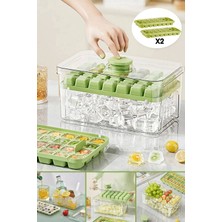 Çift Bölmeli 56 Hazneli Otomatik Basmalı Şekilli Buz Kalıbı