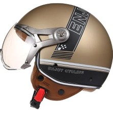 Gümrük Bey Tt&cocascos Model 288 M Beden Yarım Kask, Motosiklet Kaskı, Dot-Ece Retro Tasarım