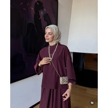 Modaco Fashion Esila Cupra Bluz Etek Takım