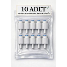 Hilal Kimya 10 Lu Paket Depolu Sıvı Sabunluk Musluğu- Alttan Basmalı Musluk  BEYAZ