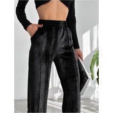 Win Moda Kadın Kadife Pantolon Geniş Paça Max Boy Wide Leg Lastikli Bel S/xl 8 Renk