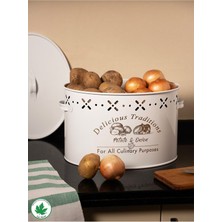 Büyük Boy Metal Patates ve Soğan Kovası, Şık ve Pratik Depolama