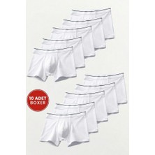 Cennetoğlu Erkek Likralı Pamuklu Boxer Özel Hijyenik Ambalajlı 10'lu Paket
