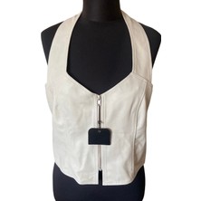 Asus Deri - Melina - Hakiki Deri Kadın Büstiyer - Bej