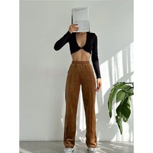 Win Moda Kadın Kadife Pantolon Geniş Paça Max Boy Wide Leg Lastikli Bel S/xl 8 Renk