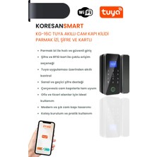 Koresan Tuya KG-16C Akıllı Cam Kapı Kilidi – Parmak Izi, Şifre ve Kartlı