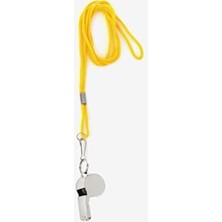 MarkEntegra Metal Ipli Hakem Düdüğü - Sarı Renk, Tekli 1410 Model