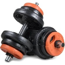 MarkEntegra Multifonksiyonel Dambıl Seti - 2X10.5 kg Turuncu-Siyah