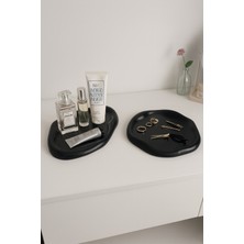 2'li Beton Organik Form Bulut Tepsi Organizer Takı ve Parfüm Düzenleyici