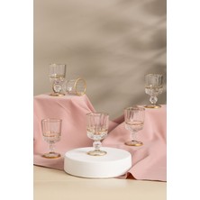 Şık Gold Yaldızlı 6'lı Mini Su Bardağı Seti, Zarif ve Şık Tasarım