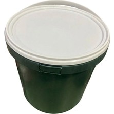 1 Adet 10 Lt Yeşil Plastik Kova - 10 Lt Saplı Gıdaya Uygun Sızdırmaz Kilitli Kapaklı