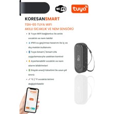 Koresan Tuya TSN-65W Wifi Akıllı Sıcaklık ve Nem Sensörü IP65