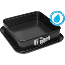 Kare Kek Kalıbı 24 Cm, Kelepçeli, Dayanıklı ve Pratik Kullanım