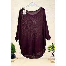 Sahnemoda Yarasa Çift Cepli Merserize Tunik Bluz