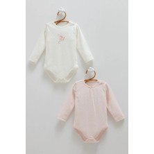 Caramell All Tıme Gırl Kız Bebek Ikili Çıtçıtlı Body - Pembe - 80-86 cm Pembe