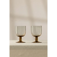 El Yapımı Renkli 2'li Cup Dondurmalık Seti, 320 cc Kahverengi