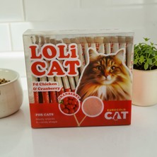 EuroGold Kızılcık Aromalı 15'li Lolipop Şeklinde Kedi Ödülü