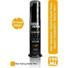 Nishman A1 Mat Görünüm Saç Şekillendirici Wax / x 5 Adet/ + 1250 ml Tuzsuz Şampuan Hediye