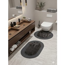 Yünteks Rabbit Soft Hasır Dekoratif Klozet Takımı / Banyo Paspası / Modern / Şık /lüx / Banyo Halısı