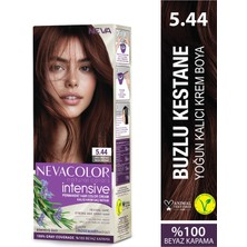 Intensıve 5.44 Buzlu Kestane Kalıcı Krem Saç Boyası Seti
