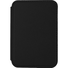 Mopal Magesafe Uyumlu Aynalı Standlı Pu Deri Kartlık - Magnetic Leather Mirror Wallet