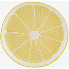 Bordallo Pinheiro Lemon Sarı Seramik Kahvaltı Tabağı 20,5 cm