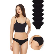 Bato Lolitam Kadın Siyah Pamuklu Külot 6’lı Paket – Esnek Günlük Slip