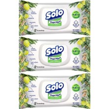 Solo Doğal Hijyen Limon ve Biberiye Islak Mendil 3X50