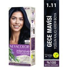 Intensıve 1.11 Gece Mavisi Kalıcı Krem Saç Boyası Seti