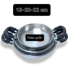 Alüminyum Çift Kulplu Yağ ve Sos Tavası 18-22 Cm, Dayanıklı ve Şık Tasarım