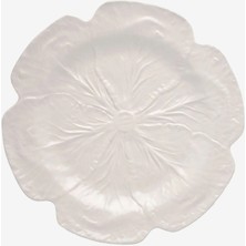 Bordallo Pinheiro Cabbage Beyaz Seramik Servis Tabağı 30,5 cm