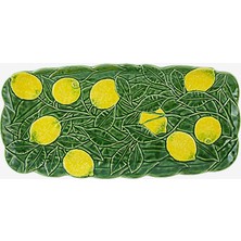 Bordallo Pinheiro Lemon Yeşil Seramik Servis Tabağı 43 cm