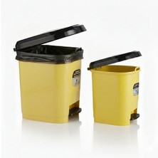 Ark 20 L ve 9 L Pedallı Plastik Çöp Kovası Seti
