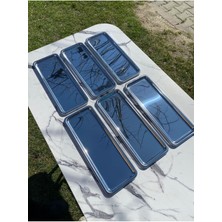 6’lı Gümüş Paslanmaz Çelik Baton Çay ve Kahve Sunum Tepsisi