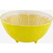 Bordallo Pinheiro Lemon Sarı Seramik Servis Kasesi 23,5 cm