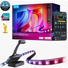 Govee 3S Pro Tv Arkası LED Şerit Ambiyans Aydınlatma, Tv Renk Senkronizasyonu 55-65 Inç Tv'ler ile Uyumludur