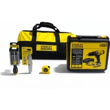 Stanley 4’lü Set+Çanta Hediyeli (Darbeli Matkap+Taşıma Çantası+Tornavida Seti+Maket Bıçağı+Şerit Metre)