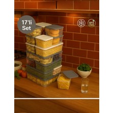 Nesto Home 17LI Renkli Derin Buzdolabıdüzenleyici Buzluk ve Mikrodalga Saklama Kabı 1X5300 4X2500 4X2470 8X1100