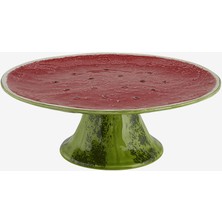 Bordallo Pinheiro Watermelon Kırmızı Seramik Kek Standı 33 cm