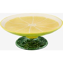 Bordallo Pinheiro Lemon Sarı Seramik Kek Standı 33 cm