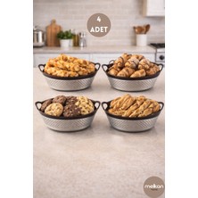 Çift Renkli Çok Amaçlı Ekmek Sepetleri 28,2X23,5X9,5 Cm, 4'lü Set