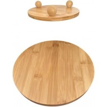 Balsa Bambu Top Ayaklı Servis Tepsisi 25CM